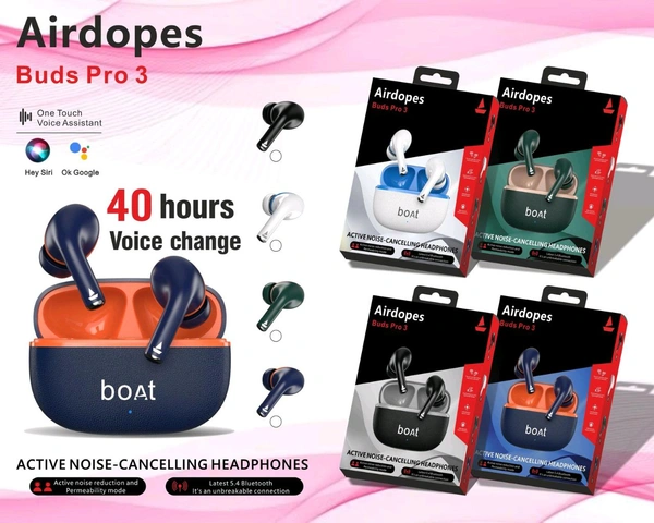 Boat Buds Pro 3 Stylish Earbuds Premium Quality Multi Colour 