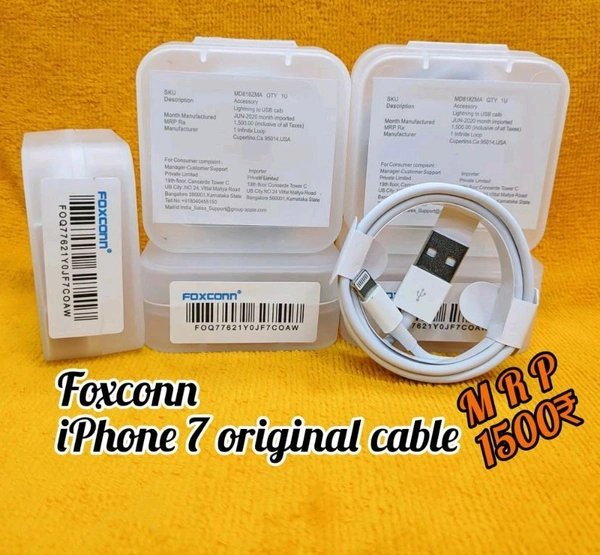 IPhone X Foxxcon Data Transfer Cable Fast Charge 1by1 Dabbi China 🇨🇳 Pack 