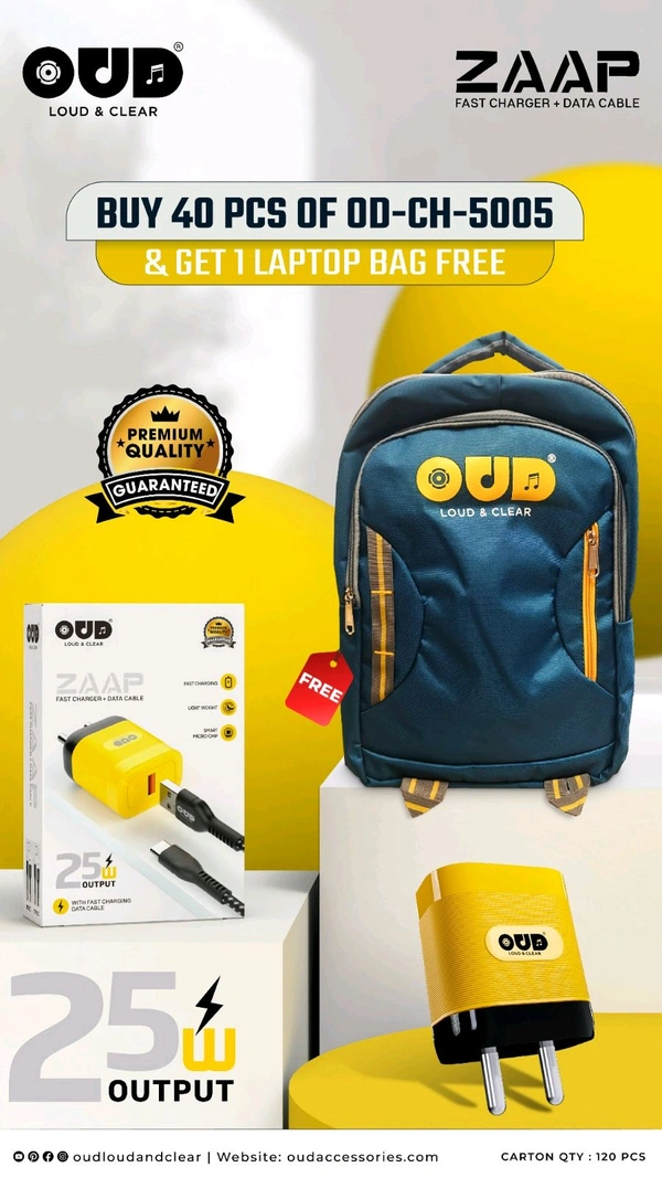 OUD Zaap OD-CH-5005 25W TYPE-C Charger (Buy 40 Pcs Get 1 Bag Free)