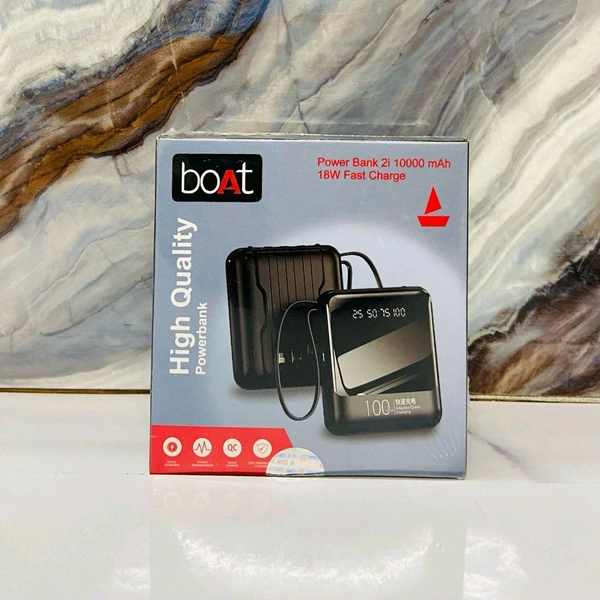 Boat 18W 10000mAh High Quality 4 Wire With Display+ Led Power Bank 1year Warranty 