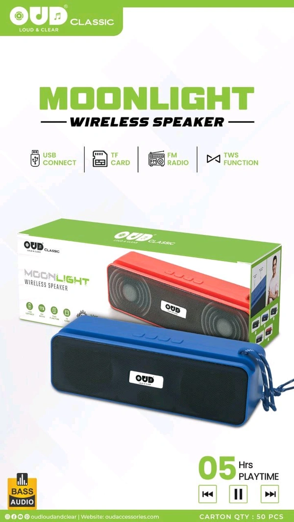 New OUD MoonLight 🌙 Wireless Bluetooth Speaker 🔊 With Stand 