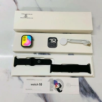 New Series 10 Apple Logo Double Strap Amoled Display Smart Watch Premium Quality 
