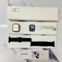 New Series 10 Apple Logo Double Strap Amoled Display Smart Watch Premium Quality 