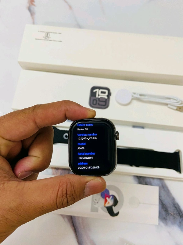 New Series 10 Apple Logo Double Strap Amoled Display Smart Watch Premium Quality 