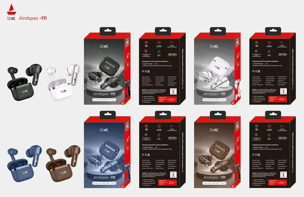Boat New Airdopes-111 Earbuds Super Sound Quality Heavy Weight Multi Colour 