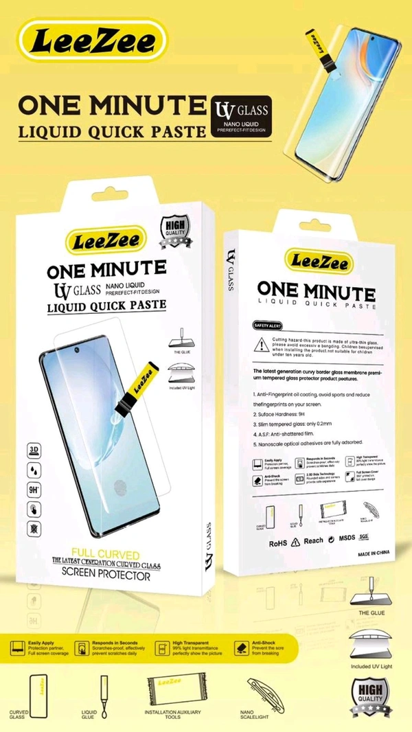LeeZee MOTO One minute Uv Glass 💯% Og Quality Liquid Quick Paste  - Edge 60