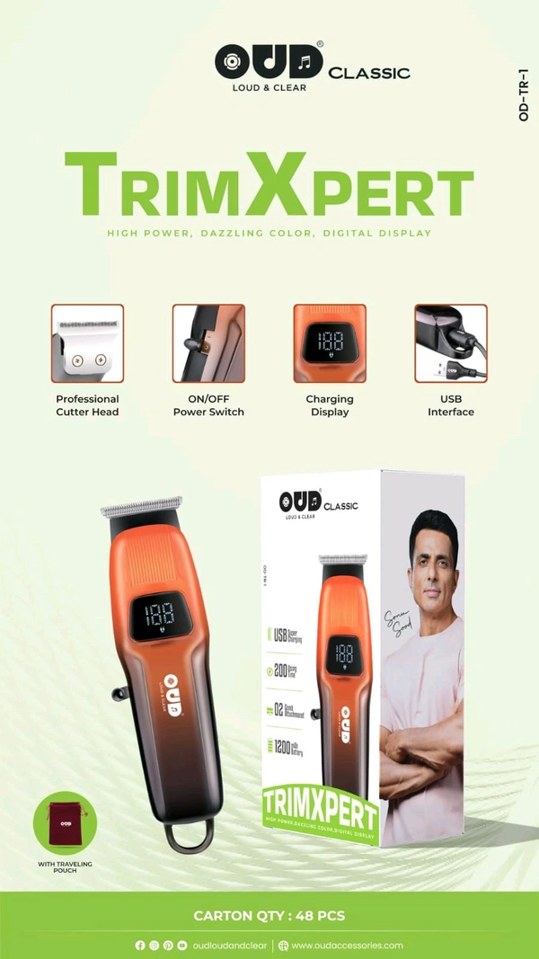 OUD  New TR-1 Trimexpert Dual Use 1.5 Hrs Battery Use Trimmer 