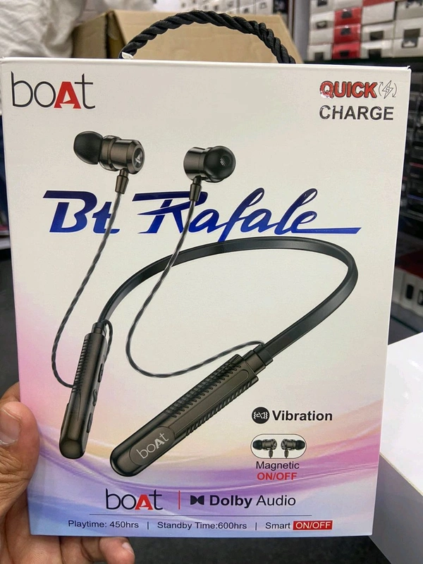 Boat  New Rafel Full Vibration & Metal & Magnet 🧲 Ear+ Magnetic 🧲 on off Bass Sound Neckband 