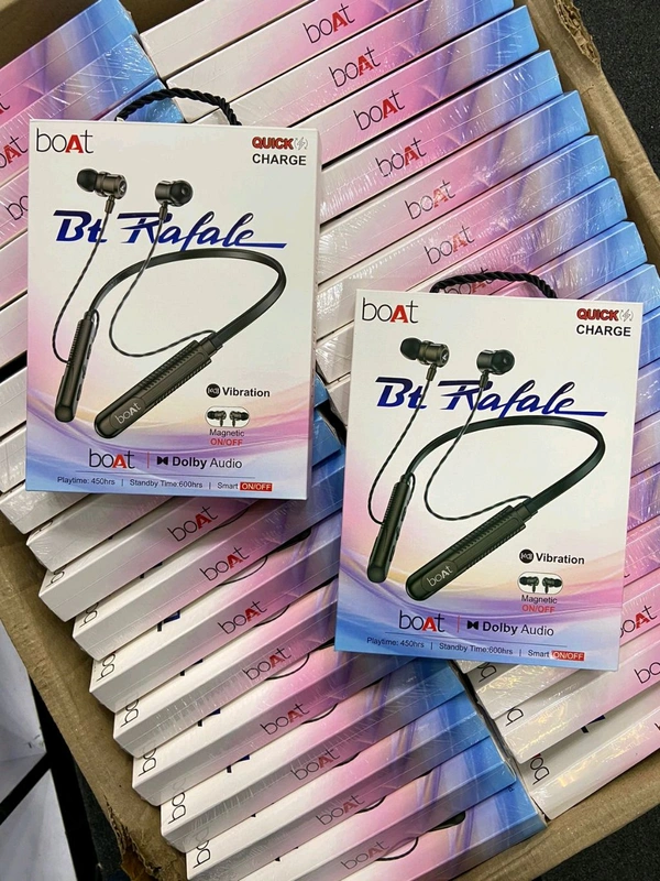 Boat  New Rafel Full Vibration & Metal & Magnet 🧲 Ear+ Magnetic 🧲 on off Bass Sound Neckband 