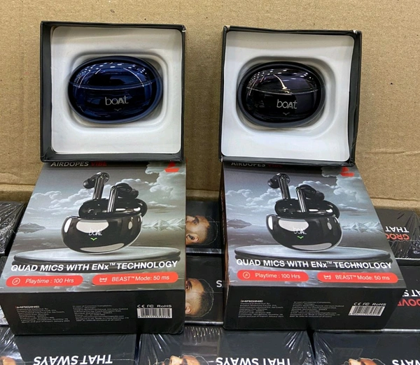 Boat Airdopes Vibe 💯% Og 1st Quality Hard Box Packing All Shiny ✨ Extra Bass Sound