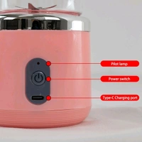 Portable Electric Juicer Blender – USB Rechargeable, 4 Blades, 520ml, 40W Powerful Motor for Smoothies & Juices 