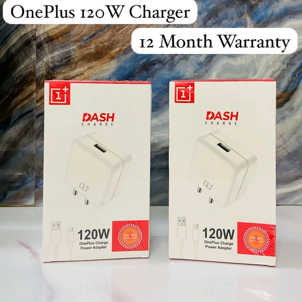 One Plus 120W SuperVooc Dash Charger With cable 