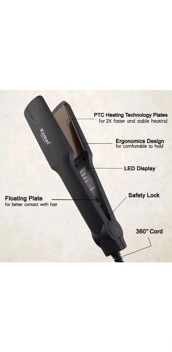 Kemei KM-329 Hair Straightener Best Quality 