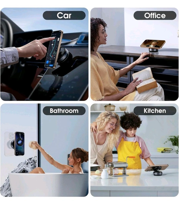 New K-009 Vacuum Magnetic Phone Holder Stand for Magsafe, 360° Adjustable 
