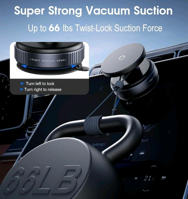 New K-009 Vacuum Magnetic Phone Holder Stand for Magsafe, 360° Adjustable 