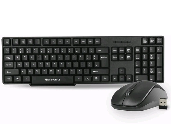 Zebronics Champion 107 Wireless Usb Keyboard Mouse Combo Pack 