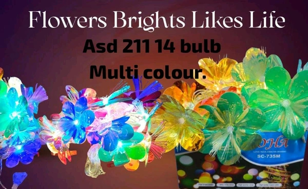 ASD 211 Flowers Brights 14Bulb Multiple Colour Ligt 
