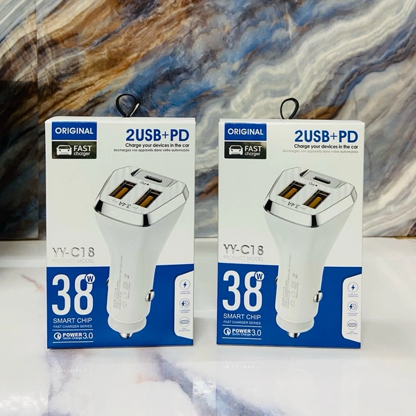 Original YY-C18 38W 2USB+PD Car dock 