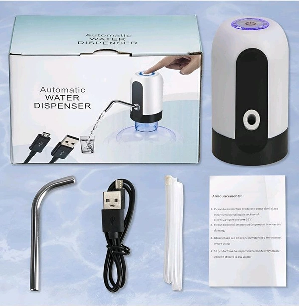MaxTop Automatic Bottle Water Dispenser Pump, Portable Electric Mini Water Pump with USB Charging for Camping, Office, Home with Type-C Charging