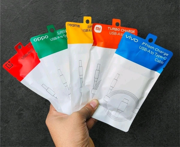Oppo/Vivo/Mi/Samsung/Realme/Oneplus Mix Usb To Type-C Pouch Packing Cable Turbo Fast Charging 