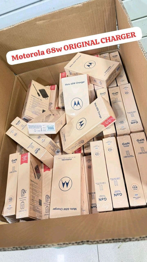 New Motorola 68W Gen Charger 💯% Original 1by1 Lamination China 🇨🇳 BIG Pack  100 Pcs Ctn