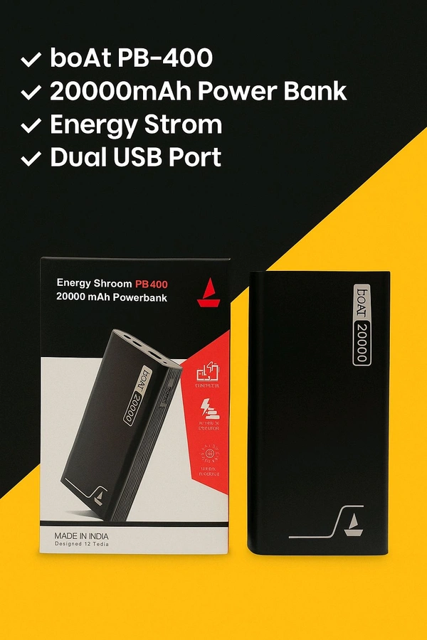 Boat Energy Shroom PB 400 20k mAh 22.5W 2 Way Fast Charging