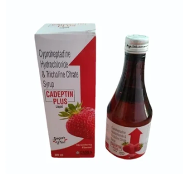 Cadeptin Plus Liquid - 200ml, Cyproheptadine (2mg) + Tricholine Citrate (275mg)