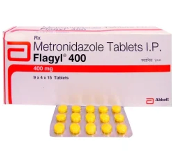 Flagyl 400 Tablet - 1 Strip (15 Tablets), Metronidazole (400mg)