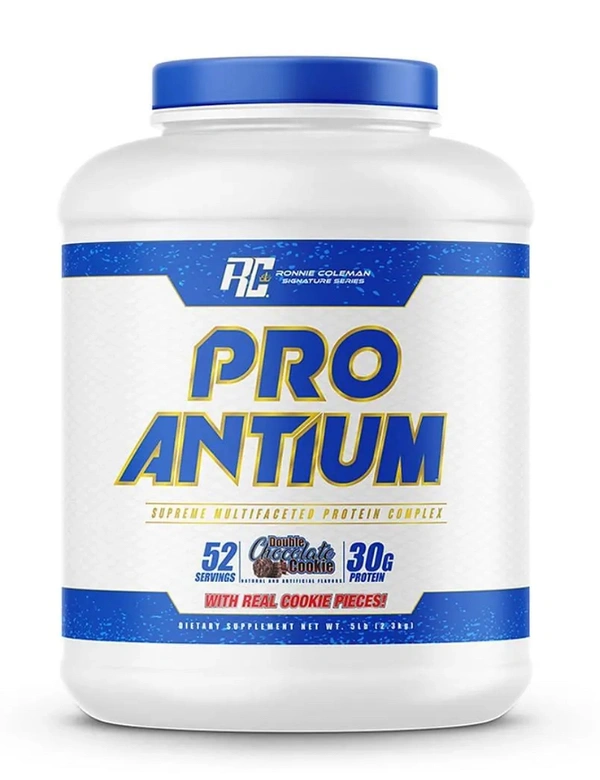 RONNIE COLEMAN Pro Antium 5lb | 52 Serving | Double Chocolate Cookies | 30g Protein | Muscle | Recovery - Double Chocolate Cookies, 30 Gm Protein, 5Lbs(2.3kg)  52 Servings