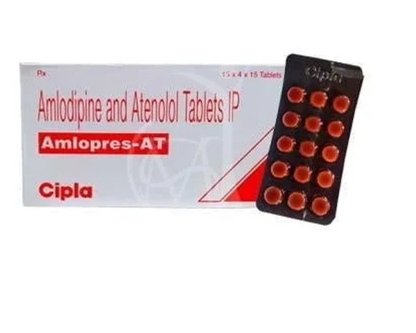 Amlopres-AT Tablet - 1 STRIP (15 Tablets), Amlodipine (5mg) + Atenolol (50mg)