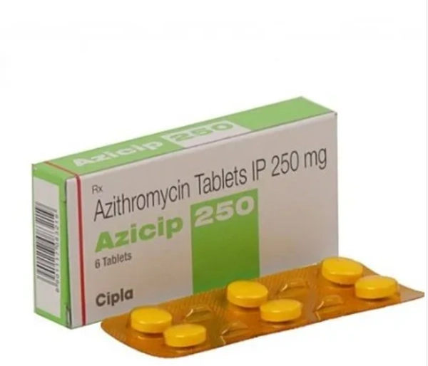 Azicip 250 Tablet - 1 Strip (06 Tablets), Azithromycin (250mg)