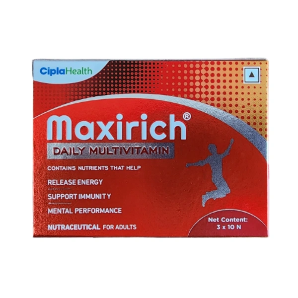 Cipla Maxirich Daily Multivitamin Capsules  - 1 Strip ( 10 Capsules)