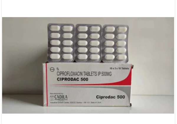 Ciprodac 500 Tablet - 1 Strip (10 Tablets), Ciprofloxacin (500mg)