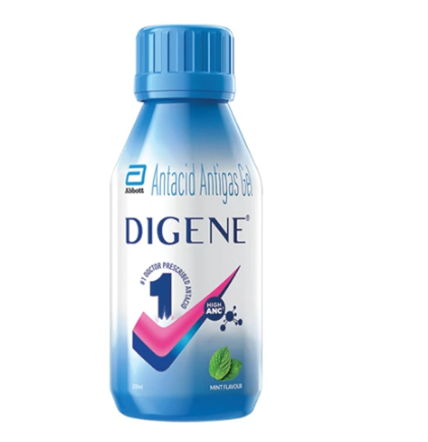 Digene Antacid Antigas Gel | For Acidity, Gas, Heartburn & Stomach Care | Flavour Mint - 200 ml