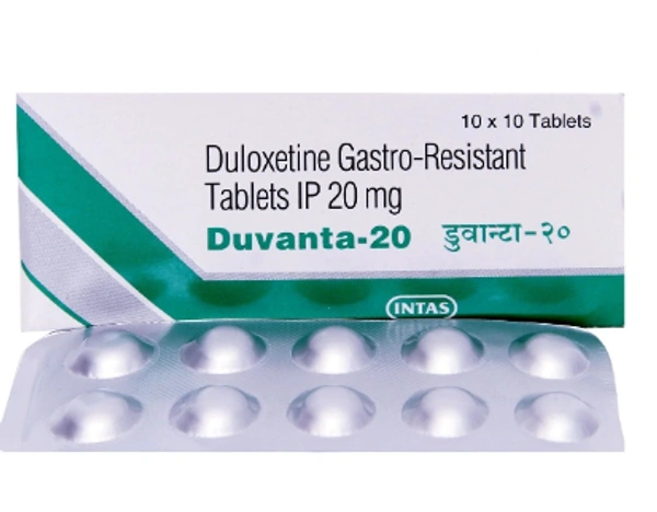 Duvanta 20 Tablet - 1 Strip (10 Tablets), Duloxetine (20mg)