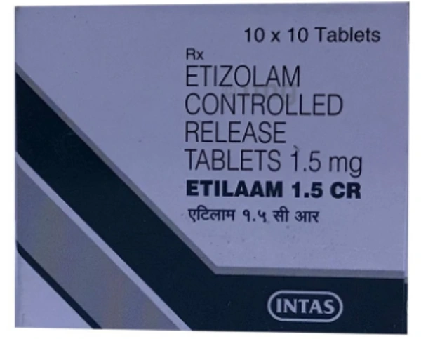 Etilaam 1.5 CR Tablet (N2303521) - 1 Strip ( 10 tablets), Etizolam (1.5mg)