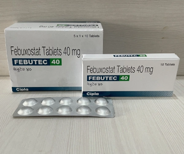 Febutec 40mg Tablet - 1 Strip (10 Tablets), Febuxostat (40mg)