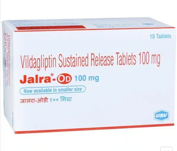 Jalra-OD 100mg  - 1 Strip (15 Tablets), Vildagliptin (100mg)
