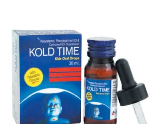 Kold Time Drops 30 ML - Cetirizine + Paracetamol  + Pseudoephedrine