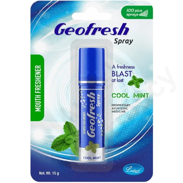 Leeford Healthcare Ltd Leeford Geofresh Cool Mint Mouth Freshener Spray (15gm)