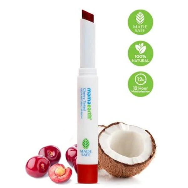 Mamaearth Cherry Tinted 100% Natural Lip Balm with Cherry and Coconut Oil (2gm)