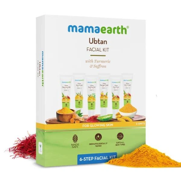 Mamaearth Ubtan Facial Kit with Turmeric & Saffron for Glowing Skin (60gm)