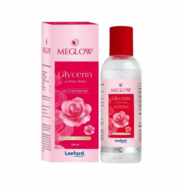 Meglow Glycerin With Rose Water, 100ml