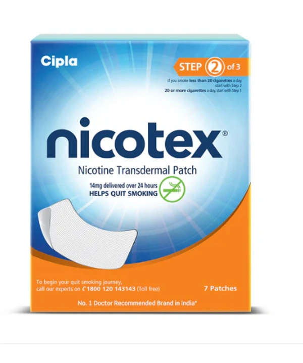 Nicotex 14mg Transdermal Patch Step 2 - 7 Patches