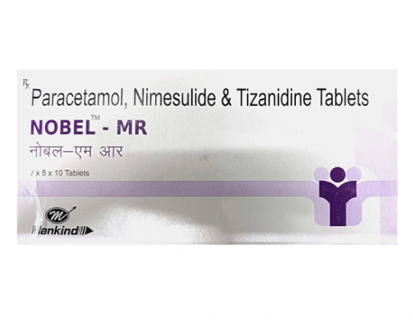 Nobel MR Tablet - 1 Strip (10 Tablets), Nimesulide (100mg) + Paracetamol (325mg) + Tizanidine (2mg)
