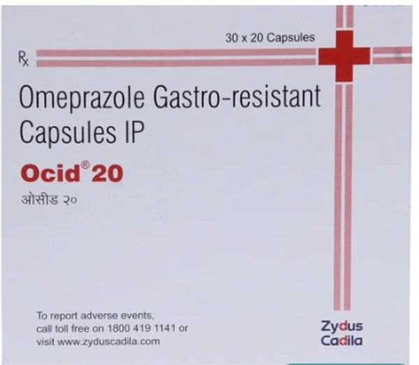 Ocid 20 Capsule - 1 STRIP (20 Tablets), Omeprazole (20mg)