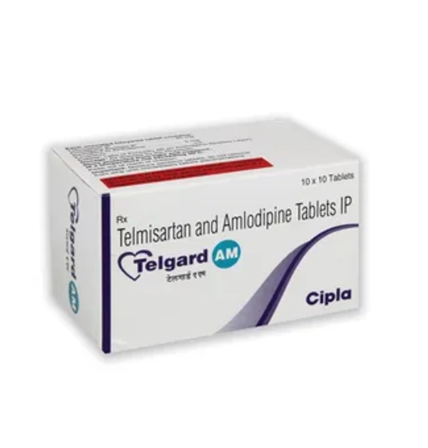 Telgard AM 40mg/5mg Tablet - 1 STRIP (10 Tablets), Telmisartan (40mg) + Amlodipine (5mg)