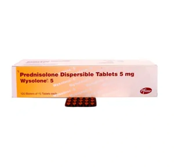 Wysolone 5 Tablet DT - 1 Strip (15 Tablets), Prednisolone (5mg)