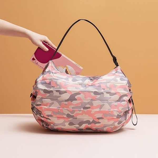 Ultimate Large Foldable Nylon Shoulder Cum Handbag - Large, Mandys Pink