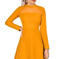 Exclusive Designer Stylish Full Sleeve Dress  - black, maroon, blue, red ,yellow , S, M, L, XL
